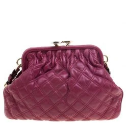 Marc Jacobs Burgundy Leather Mini Stam Shoulder Bag For Women -Cheap Marc Jacobs Store luxury women marc jacobs used handbags p98092 004