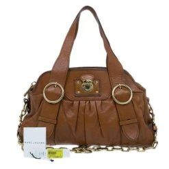 Marc Jacobs Brown Leather Shoulder Bag For Women -Cheap Marc Jacobs Store luxury women marc jacobs used handbags p9965 0015