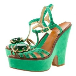 Marc Jacobs Green Suede Crystal Flower Embellished Ankle Strap Platform Sandals Size 36 For Women 11 Marc Jacobs Green Suede Crystal Flower Embellished Ankle Strap Platform Sandals Size 36 For Women -Cheap Marc Jacobs Store luxury women marc jacobs used shoes p174390 007
