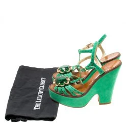 Marc Jacobs Green Suede Crystal Flower Embellished Ankle Strap Platform Sandals Size 36 For Women 15 Marc Jacobs Green Suede Crystal Flower Embellished Ankle Strap Platform Sandals Size 36 For Women -Cheap Marc Jacobs Store luxury women marc jacobs used shoes p174390 008
