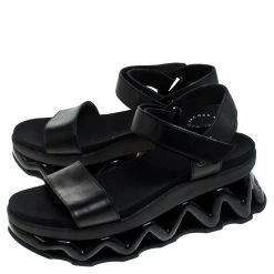 Marc By Marc Jacobs Black Leather Zigzag Platform Ankle Strap Sandals Size 38 For Women -Cheap Marc Jacobs Store luxury women marc jacobs used shoes p243581 007
