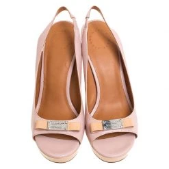 Marc By Marc Jacobs Blush Pink/Beige Leather Open Toe Slingback Sandals Size 38 For Women -Cheap Marc Jacobs Store luxury women marc jacobs used shoes p260508 003
