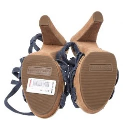 Marc Jacobs Blue Denim Platform Ankle Wrap Sandals Size 38 For Women -Cheap Marc Jacobs Store luxury women marc jacobs used shoes p268251 003