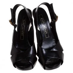Marc Jacobs Black Leather Crisscross Slingback Platform Sandals Size 36.5 For Women 10 Marc Jacobs Black Leather Crisscross Slingback Platform Sandals Size 36.5 For Women -Cheap Marc Jacobs Store luxury women marc jacobs used shoes p281045 006