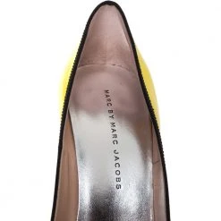 Marc Jacobs Metallic Green Leather Bow Cone Heel Pumps Size 38 For Women -Cheap Marc Jacobs Store luxury women marc jacobs used shoes p326744 008