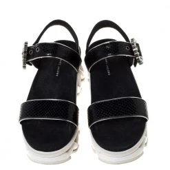 Marc By Marc Jacobs Black Python Embossed Leather Ninj Crystal Embellished Ankle Strap Sandals Size 38 For Women 10 Marc By Marc Jacobs Black Python Embossed Leather Ninj Crystal Embellished Ankle Strap Sandals Size 38 For Women -Cheap Marc Jacobs Store luxury women marc jacobs used shoes p328793 002