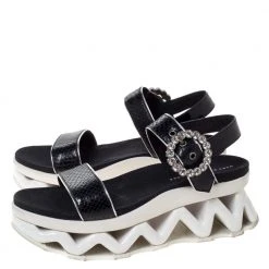 Marc By Marc Jacobs Black Python Embossed Leather Ninj Crystal Embellished Ankle Strap Sandals Size 38 For Women 11 Marc By Marc Jacobs Black Python Embossed Leather Ninj Crystal Embellished Ankle Strap Sandals Size 38 For Women -Cheap Marc Jacobs Store luxury women marc jacobs used shoes p328793 007