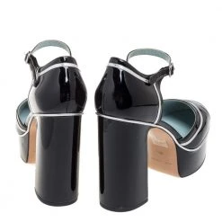 Marc Jacobs Black Patent Leather Edie Mary Jane Platform Pumps Size 39.5 For Women -Cheap Marc Jacobs Store luxury women marc jacobs used shoes p355597 001