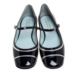 Marc Jacobs Black Patent Leather Mary Jane Ballet Flats Size 40 For Women -Cheap Marc Jacobs Store luxury women marc jacobs used shoes p355668 002