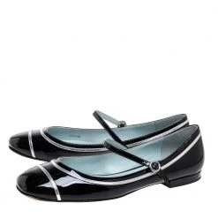 Marc Jacobs Black Patent Leather Mary Jane Ballet Flats Size 40 For Women -Cheap Marc Jacobs Store luxury women marc jacobs used shoes p355668 008