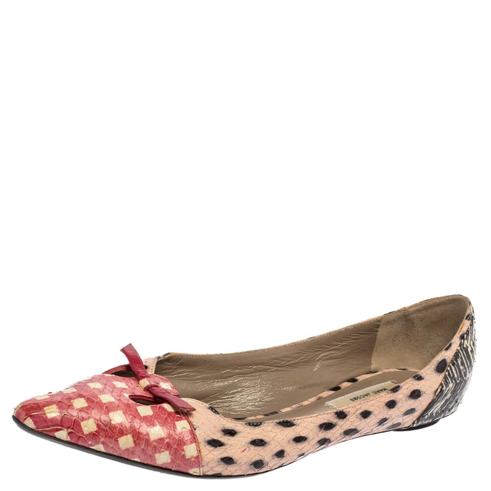 Marc Jacobs Multicolor Snakeskin Cut Out Mouse Pointed-Toe Flats Size 36 For Women 1 Marc Jacobs Multicolor Snakeskin Cut Out Mouse Pointed-Toe Flats Size 36 For Women