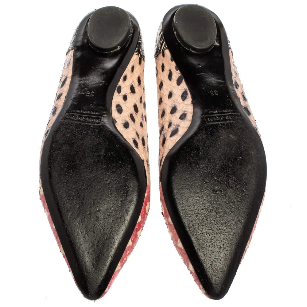 Marc Jacobs Multicolor Snakeskin Cut Out Mouse Pointed-Toe Flats Size 36 For Women 6 Marc Jacobs Multicolor Snakeskin Cut Out Mouse Pointed-Toe Flats Size 36 For Women - Image 6