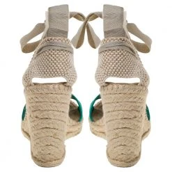 Marc Jacobs Multicolor Mesh And Woven Canvas Wedge Espadrilles Ankle Wrap Sandals Size 37 For Women -Cheap Marc Jacobs Store luxury women marc jacobs used shoes p360316 006