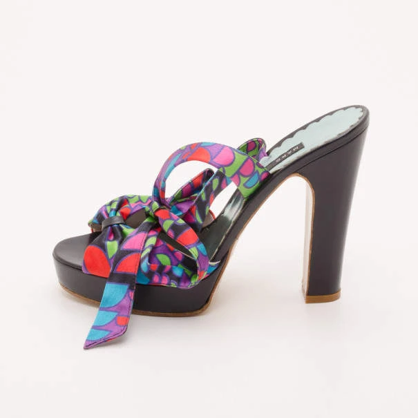 Marc Jacobs Multicolor Printed Sandals Size 38 For Women 2 Marc Jacobs Multicolor Printed Sandals Size 38 For Women - Image 2