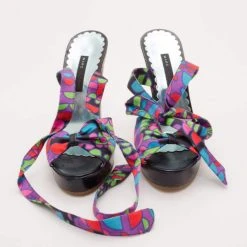 Marc Jacobs Multicolor Printed Sandals Size 38 For Women 10 Marc Jacobs Multicolor Printed Sandals Size 38 For Women -Cheap Marc Jacobs Store luxury women marc jacobs used shoes p37017 0003