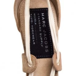 Marc Jacobs Metallic Bronze Leather Ankle Tie Pumps Size 40 For Women -Cheap Marc Jacobs Store luxury women marc jacobs used shoes p396524 006