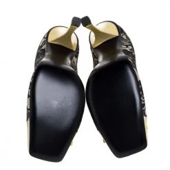 Marc Jacobs Yellow/Black Lace And Patent Leather Bow Detail Pumps Size 39 For Women -Cheap Marc Jacobs Store luxury women marc jacobs used shoes p396564 001