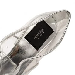 Marc Jacobs Silver PVC And Leather Transparent Clear Heel Oxfords Size 41 For Women -Cheap Marc Jacobs Store luxury women marc jacobs used shoes p398612 001