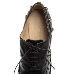Marc Jacobs Black Leather Studded Oxfords Size 41 For Women -Cheap Marc Jacobs Store luxury women marc jacobs used shoes p399193 004