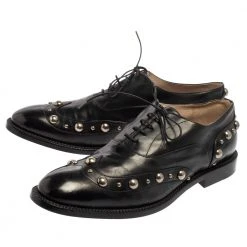 Marc Jacobs Black Leather Studded Oxfords Size 41 For Women -Cheap Marc Jacobs Store luxury women marc jacobs used shoes p399193 006