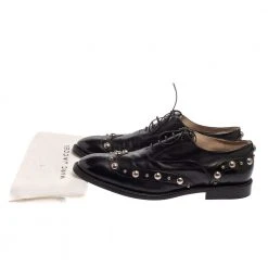 Marc Jacobs Black Leather Studded Oxfords Size 41 For Women -Cheap Marc Jacobs Store luxury women marc jacobs used shoes p399193 008
