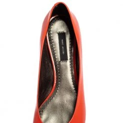 Marc Jacobs Orange Patent Leather Embellished Bow Ballet Flats Size 37.5 For Women -Cheap Marc Jacobs Store luxury women marc jacobs used shoes p421864 004