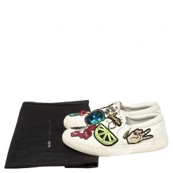 Marc Jacobs Off White Canvas Embellishment Low Top Sneakers Size 36 For Women -Cheap Marc Jacobs Store luxury women marc jacobs used shoes p434834 001