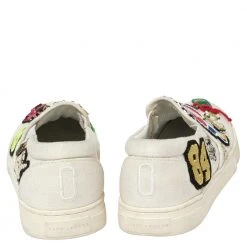 Marc Jacobs Off White Canvas Embellishment Low Top Sneakers Size 36 For Women -Cheap Marc Jacobs Store luxury women marc jacobs used shoes p434834 005