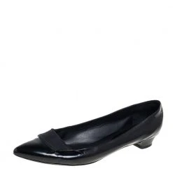 Marc Jacobs Black Leather Block Loafers Size 41.5 For Women
