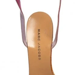 Marc Jacobs Multicolor Canvas And Leather Ankle Strap Sandals Size 39 For Women -Cheap Marc Jacobs Store luxury women marc jacobs used shoes p491890 007