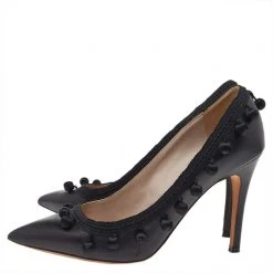 Marc Jacobs Black Leather Embellished Pumps Size 39 For Women -Cheap Marc Jacobs Store luxury women marc jacobs used shoes p508255 002