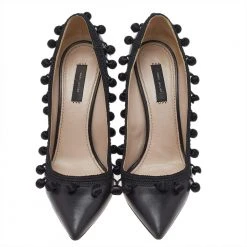 Marc Jacobs Black Leather Embellished Pumps Size 39 For Women -Cheap Marc Jacobs Store luxury women marc jacobs used shoes p508255 004