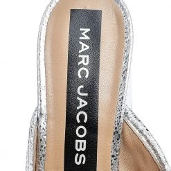Marc Jacobs Metallic Silver Crackle Leather Criss Cross Slide Sandals Size 39 For Women 14 Marc Jacobs Metallic Silver Crackle Leather Criss Cross Slide Sandals Size 39 For Women -Cheap Marc Jacobs Store luxury women marc jacobs used shoes p519762 002