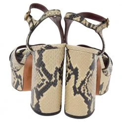 Marc Jacobs Black/Beige Python Embossed Leather Criss Crss Platform Ankle Strap Size 36 For Women 13 Marc Jacobs Black/Beige Python Embossed Leather Criss Crss Platform Ankle Strap Size 36 For Women -Cheap Marc Jacobs Store luxury women marc jacobs used shoes p595181 006