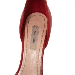 Marc Jacobs Red Leather Studded Ankle Strap Sandals Size 37 For Women -Cheap Marc Jacobs Store luxury women marc jacobs used shoes p599680 009