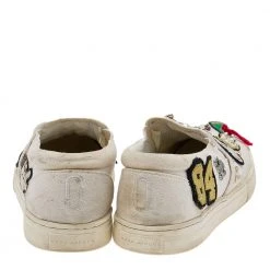 Marc Jacobs White Canvas Patches And Embellished Mercer Slip On Sneakers Size 38 For Women 13 Marc Jacobs White Canvas Patches And Embellished Mercer Slip On Sneakers Size 38 For Women -Cheap Marc Jacobs Store luxury women marc jacobs used shoes p608890 003