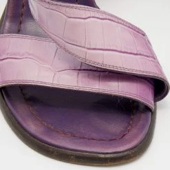 Marc Jacobs Purple Croc Embossed Leather Slingback Sandals Size 39 For Women -Cheap Marc Jacobs Store luxury women marc jacobs used shoes p653096 004