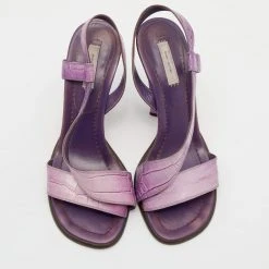 Marc Jacobs Purple Croc Embossed Leather Slingback Sandals Size 39 For Women -Cheap Marc Jacobs Store luxury women marc jacobs used shoes p653096 006