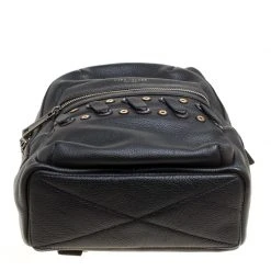 Marc Jacobs Black Leather Grommet Biker Backpack For Women -Cheap Marc Jacobs Store luxury women marc jacobs used travel p153555 0006