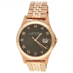 Marc By Marc Jacobs The Slim Brown Dial Rose Gold Tone MBM3350 Women's Wristwatch 36 Mm For Women