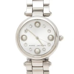 Marc Jacobs Silver Stainless Steel Dotty MJ3475 Women's Wristwatch 34 Mm For Women -Cheap Marc Jacobs Store luxury women marc jacobs used watches p231920 001