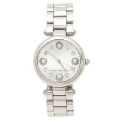 Marc Jacobs Silver Stainless Steel Dotty MJ3475 Women's Wristwatch 34 Mm For Women