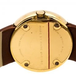 Marc By Marc Jacobs White Yellow Gold Plated MBM8520 Women's Wristwatch 33 Mm For Women -Cheap Marc Jacobs Store luxury women marc jacobs used watches p245652 002