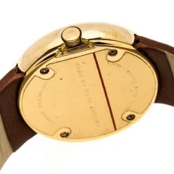 Marc By Marc Jacobs White Yellow Gold Plated MBM8520 Women's Wristwatch 33 Mm For Women -Cheap Marc Jacobs Store luxury women marc jacobs used watches p245652 006